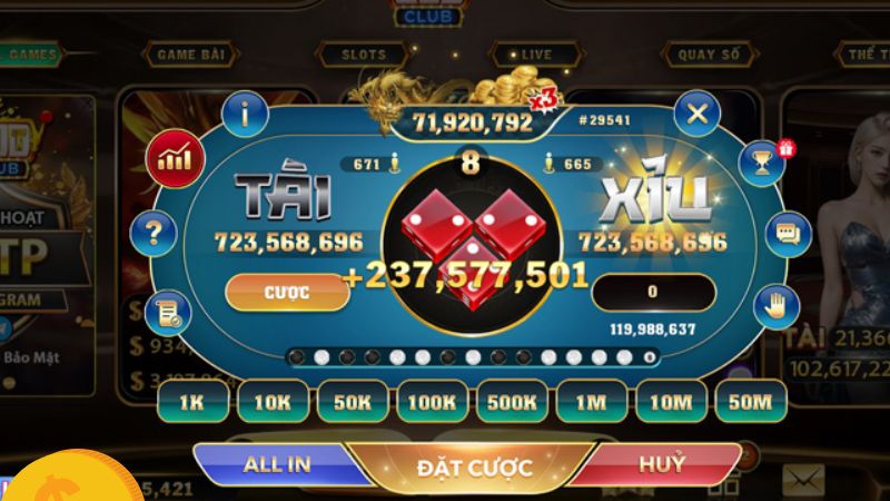 Chơi tài xỉu online cực đơn thưởng lại cực lớn